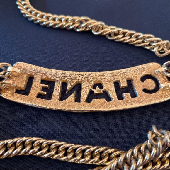 Vintage Chanel Logo Chain Belt 85cm - Picture 6 of 7